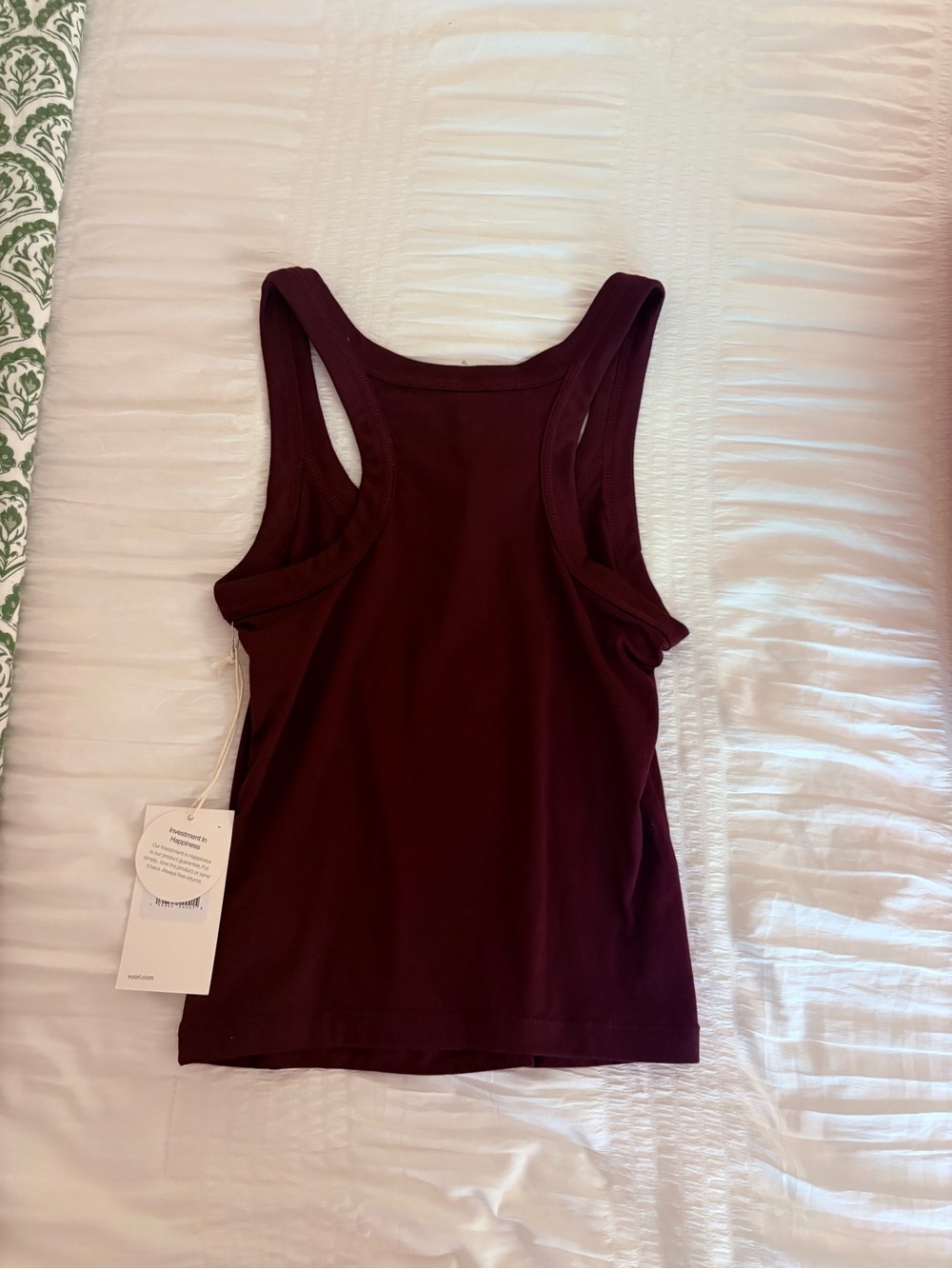 Vuori Deep Wine Ribbed Racerback Tank - Picture 3 of 3